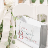 Personalisiert Bridesmaid Elegant Floral Vielen Da Große Geschenktüte