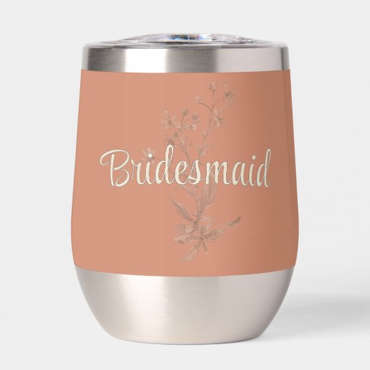 Personalisiert Bridesmaid Rustic Boho Wildblumen (Vorderseite)