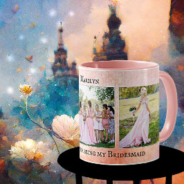 Personalisiert Bridesmaid Vielen Dank Foto Tasse