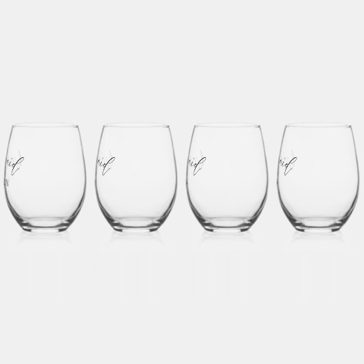 Personalisiert Bridesmaid Weinglas Ohne Stiel (Links)