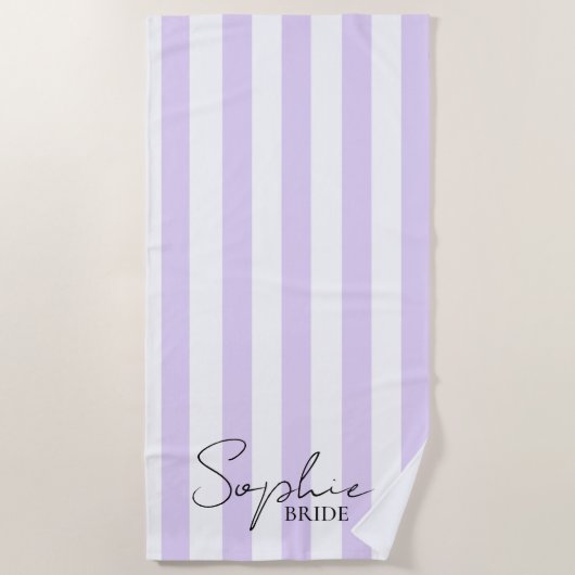Personalisiert Bridge Beach Handtuch | Lavendel (Vorderseite)