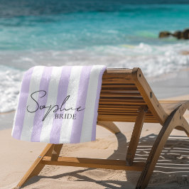 Personalisiert Bridge Beach Handtuch | Lavendel
