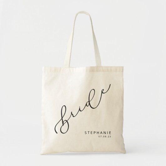 Personalisiert Bridge Niedlich Script Tote Bag Tragetasche (Vorne)