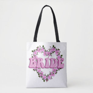 Personalisiert Bridge Pink Roses Herz Tasche