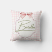 Personalisiert Brielle Baby Girl Kinderzimmer Bow& Kissen (Vorderseite)