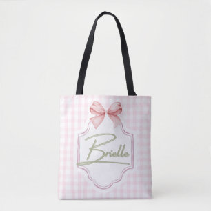 Personalisiert Brielle Baby Girl Kinderzimmer Bow& Tasche