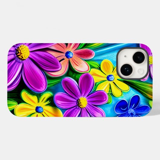Personalisiert Bright farbenfrohe Daisy Blume Case-Mate iPhone Hülle (Rückseite (Horizontal))