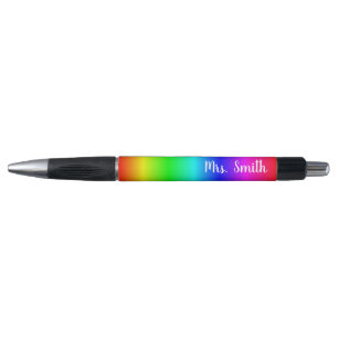 Personalisiert Bright Multicolored Rainbow Ombre Kugelschreiber