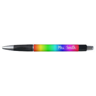 Personalisiert Bright Multicolored Rainbow Ombre Kugelschreiber