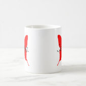 Personalisiert Bright Red Butterfly Kaffeetasse (Mittel)