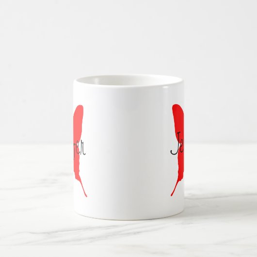 Personalisiert Bright Red Butterfly Kaffeetasse (Mittel)