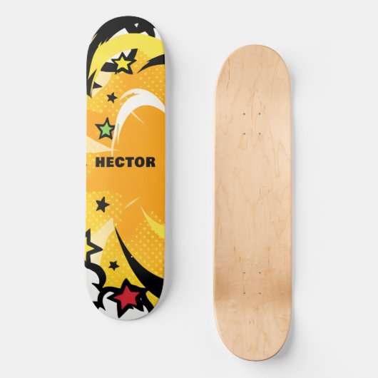 Personalisiert Bright Vivifarben Pop Kulturerlebni Skateboard (Vorderseite)