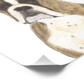 Personalisiert Brindle Boxer Dog Fotodruck (Ecke)