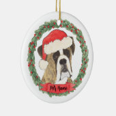 Personalisiert Brindle Boxer Keramik Ornament (Rechts)