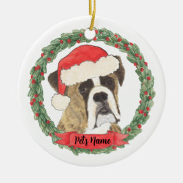 Personalisiert Brindle Boxer Keramik Ornament