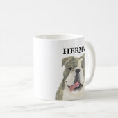 Personalisiert Brindle English Bulldog Kaffeetasse (VorderseiteRechts)