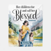 Personalisiert bringen ihre Kinder Christliche Fra Fleecedecke (Vorderseite)