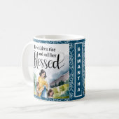 Personalisiert bringen ihre Kinder Christliche Fra Kaffeetasse (Vorderseite Links)