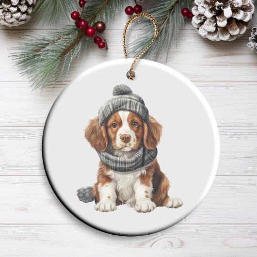 Personalisiert Brittany Spaniel Dog Art Keramik Ornament