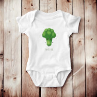 Personalisiert Broccoli Name Niedlich Baby Outfit