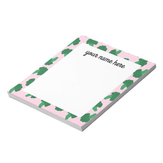 Personalisiert Broccoli Notepad Notizblock (Rotiert)