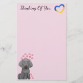 Personalisiert Brooklyn The Dog's Kisses 5,5 x 8,5 Briefpapier (Vorderseite)