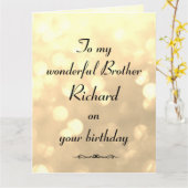 Personalisiert Brother Birthday Karte (Gelbe Blume)
