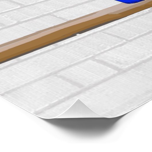 Personalisiert Brown and Red Basketball Jersey Poster (Ecke)