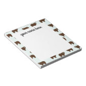 Personalisiert Brown Bär Kids Notepad Notizblock (angewinkelt)