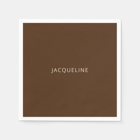 Personalisiert Brown Brautparty Serviette (Vorderseite)