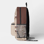 Personalisiert Brown Coffee Mocha Cappuccino Muste Bedruckter Rucksack (Rechts)