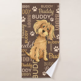 Personalisiert Brown Dog Badehandtuch
