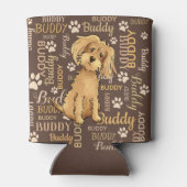 Personalisiert Brown Dog Dosenkühler (Rückseite)