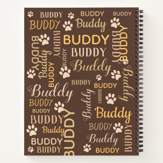 Personalisiert Brown Dog Journal-Notebook Notizblock (Rückseite)