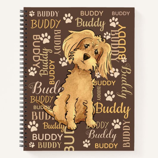Personalisiert Brown Dog Journal-Notebook Notizblock (Vorderseite)
