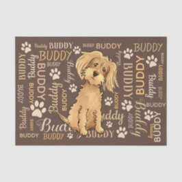 Personalisiert Brown Dog Seidenpapier