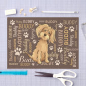 Personalisiert Brown Dog Seidenpapier (Handwerk)