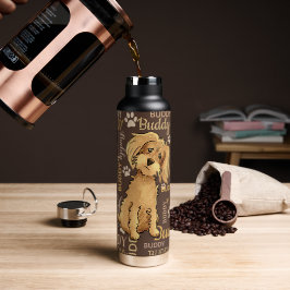 Personalisiert Brown Dog Trinkflasche