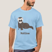 Personalisiert Brown Ferret Graphic T-Shirt (Vorderseite)