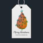 Personalisiert Brown Frory Christmas Tree Geschenk Geschenkanhänger<br><div class="desc">Diese niedlichen Geschenktafeln sind mit einem rustikalen braunen Weihnachtsbaum dekoriert. Der gesamte Text ist anpassbar. Weil wir unsere eigenen Kunstwerke erstellen,  werden Sie dieses exakte Bild von anderen Designern nicht finden. Original Wasserfarbe © Michele Davies.</div>