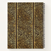 Personalisiert Brown Gold Blüh Swirl Verziert Notizblock (Rückseite)