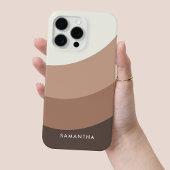Personalisiert Brown Gradient Moderner Name Chic R Case-Mate iPhone Hülle