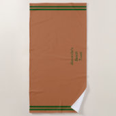 Personalisiert Brown & Green Strandtuch (Vorderseite)