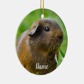 Personalisiert Brown Guinea Pig Keramik Ornament (Rechts)
