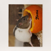 Personalisiert-Brown-Hooded-Extravagant-Pet-Rat Puzzle (Vertikal)