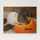 Personalisiert-Brown-Hooded-Extravagant-Pet-Rat Puzzle (Horizontal)