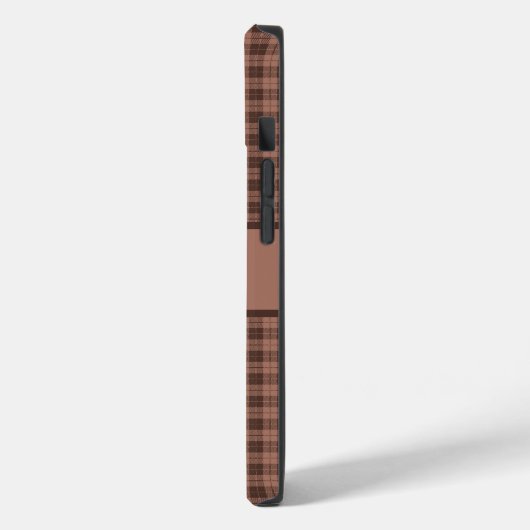 Personalisiert Brown Kariert Phone Case (Rückseite / Links)