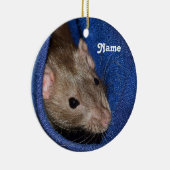 Personalisiert Brown Pet Rat Keramik Ornament (Rechts)