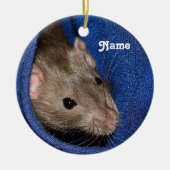 Personalisiert Brown Pet Rat Keramik Ornament (Vorne)