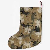 Personalisiert Brown Reptile Camouflage Weihnachte Kleiner Weihnachtsstrumpf (Rückseite)